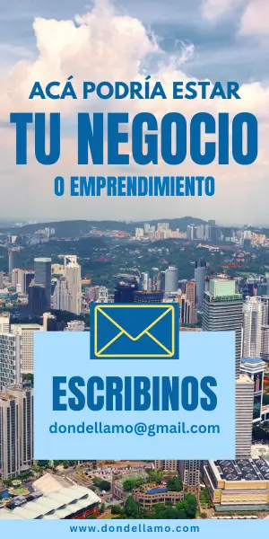 Enviá un correo a dondellamo@gmail.com y promocioná tu negocio acá